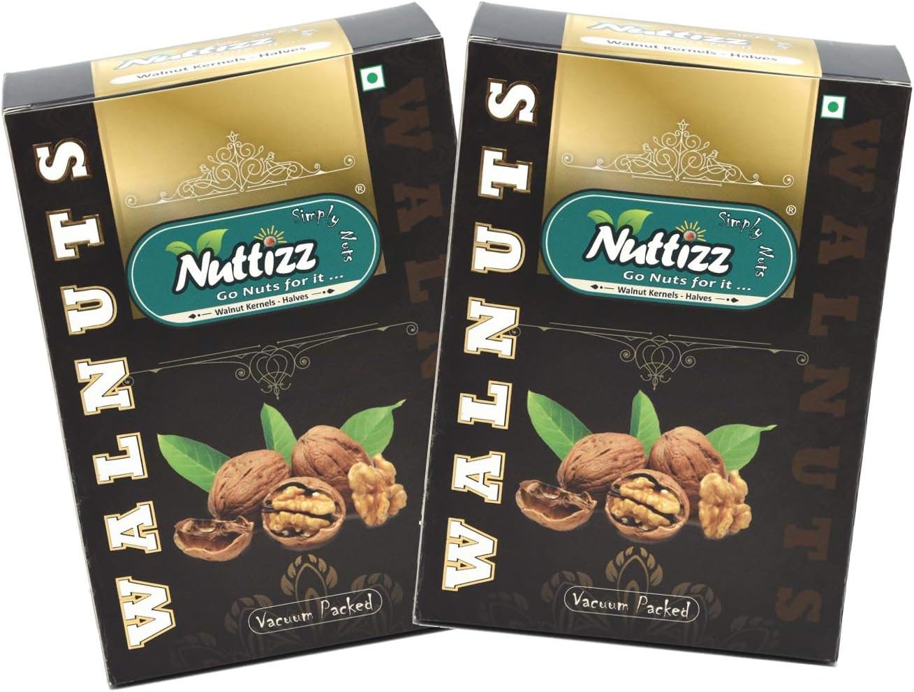 Nuttizz Assorted California 2 pcs Walnut Akhrot Giri 500 GMS Vacuum Packed Dry Fruit