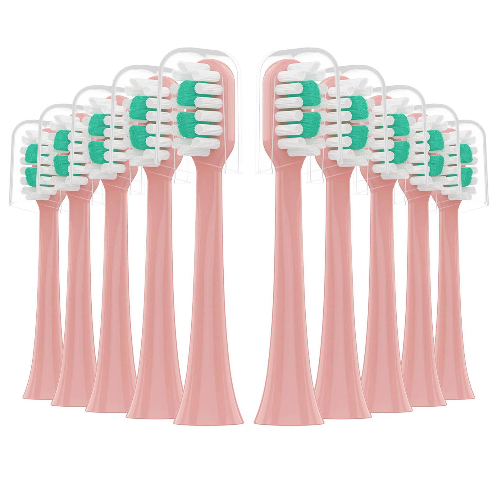 Cabezales de repuesto para cepillo de dientes, paquete de 10 unidades para AquaSonic Icon | Cabezal de cepillo de dientes eléctrico 5Lilac 5Blush