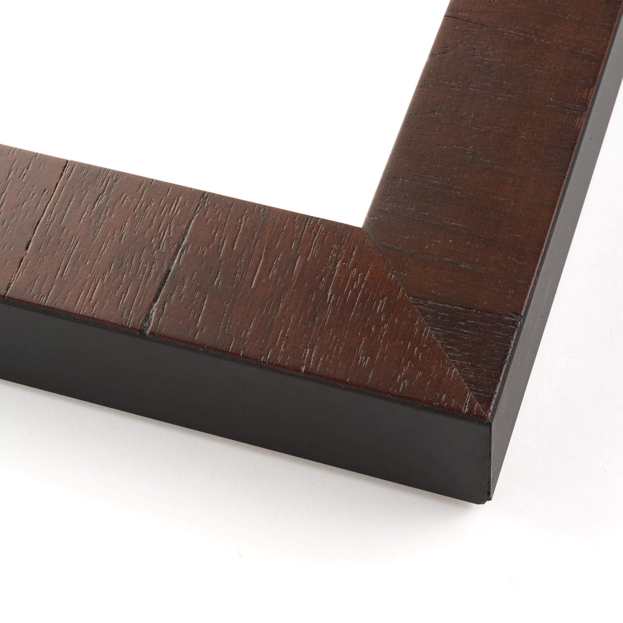 11x15 Shadow Box Brown Walnut Wood Texture Display Frame | 1 Inch Deep | 1.375 Inch Moulding Width | Includes Shatter Resistant Acrylic Plexiglass, Backing and Hanging Hardware