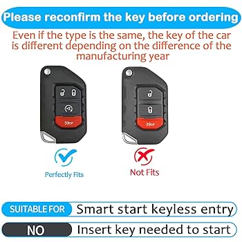 Amazon.com: Sindeda for Jeep Key Fob Cover with Keychain