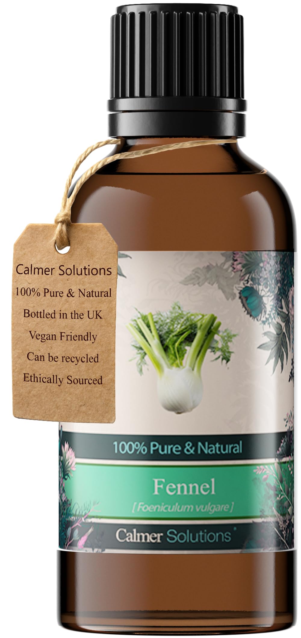 Calmer Solutions Colourless To Pale Yellow Fennel Sweet Essential Oil 50Ml – 100% Pure & Natural – Steam Distilled – Aromatherapy Grade – For Diffuser, Massage, Bath, And Skincare – Bottled In The Uk