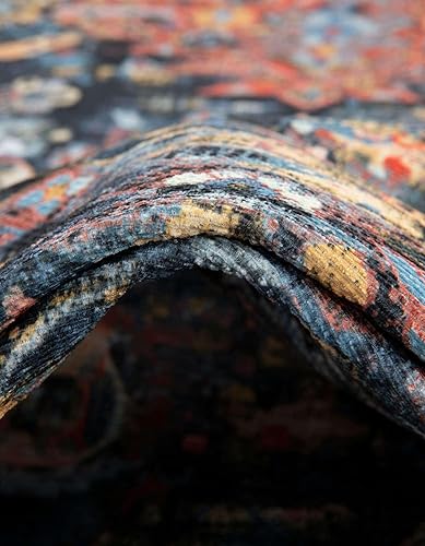 Miniatura 6 de Unique Loom Timeless Collection - Alfombra de área - Roma (2 pies x 6 pies 1 pulgada, color negro)