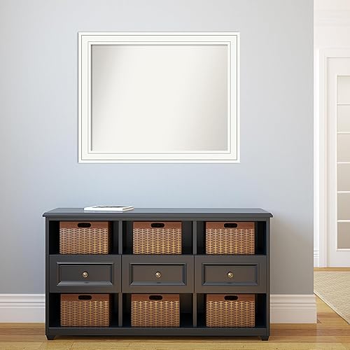 Miniatura 5 de Amanti Art Espejo personalizado, espejo de baño blanco Craftsman, espejo de pared o espejo de tocador de baño sobre el fregadero (30 x 37 pulgadas),