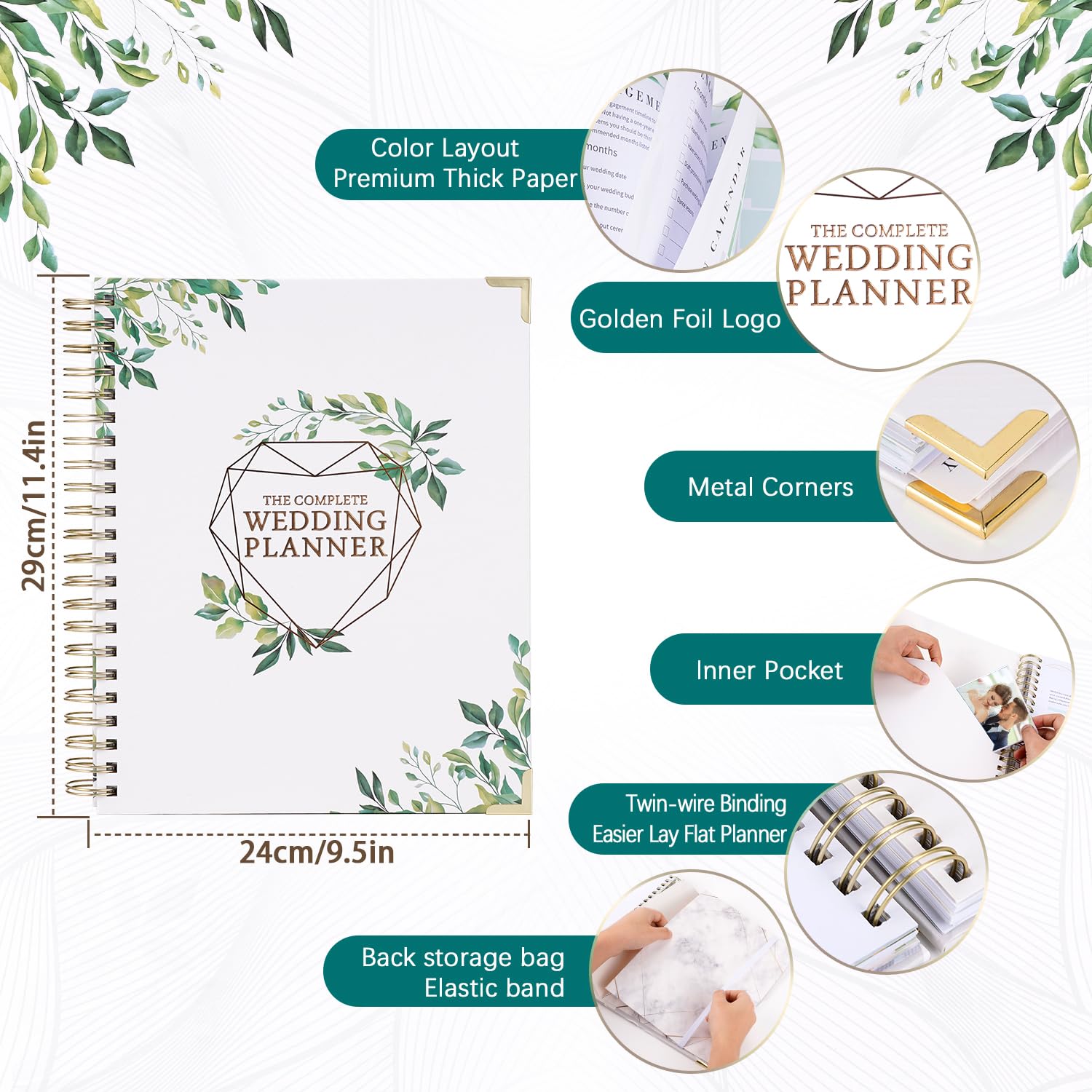Wedding Planner Organizer Book- Wedding Planning Book with 188 Pages, UK Bridal Wedding Countdown Timeline & Organising Diary - Image 4
