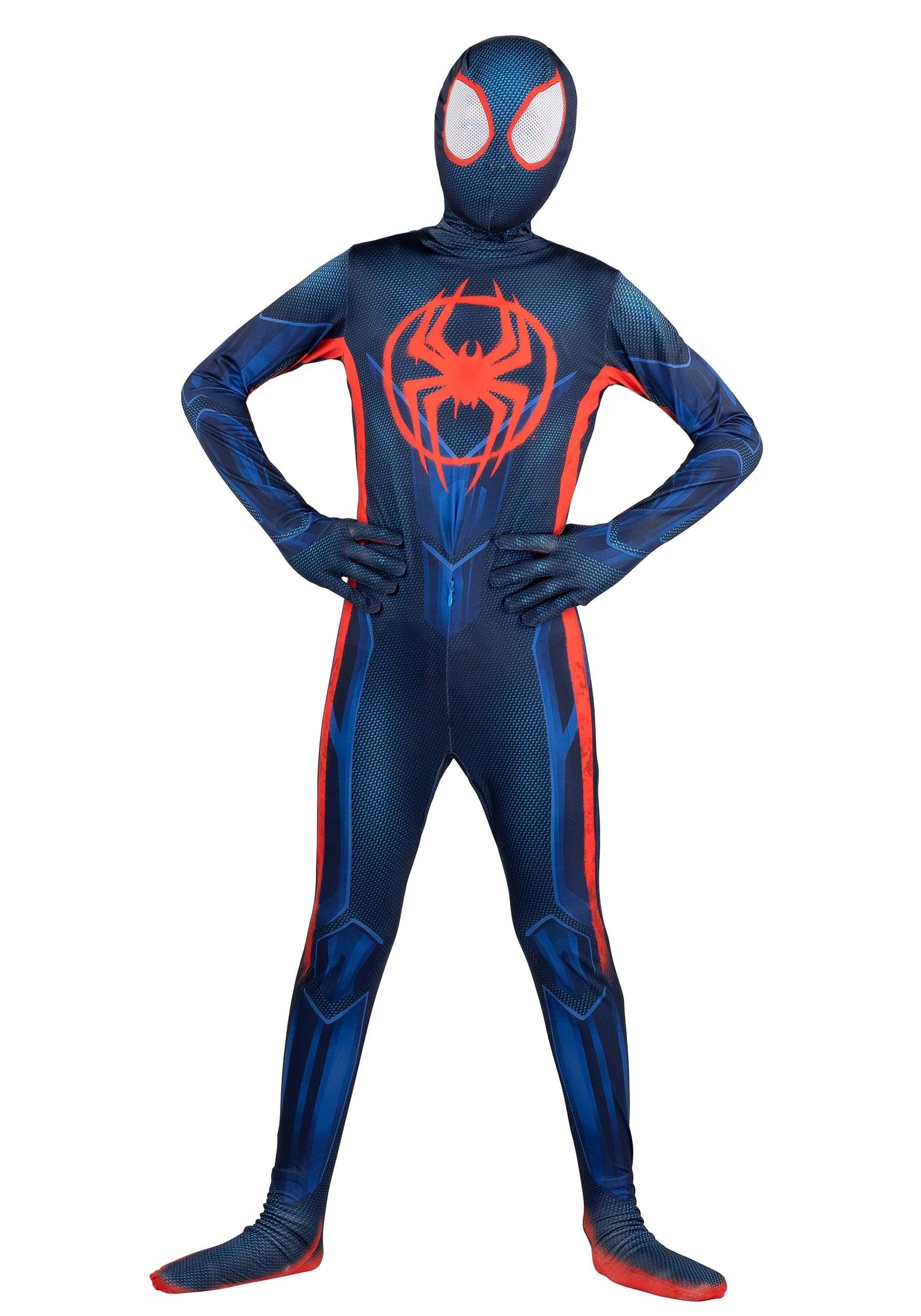 Marvel - Traje clásico de Spider-Man Miles Morales Zentai, disfraz de Spiderman para Halloween