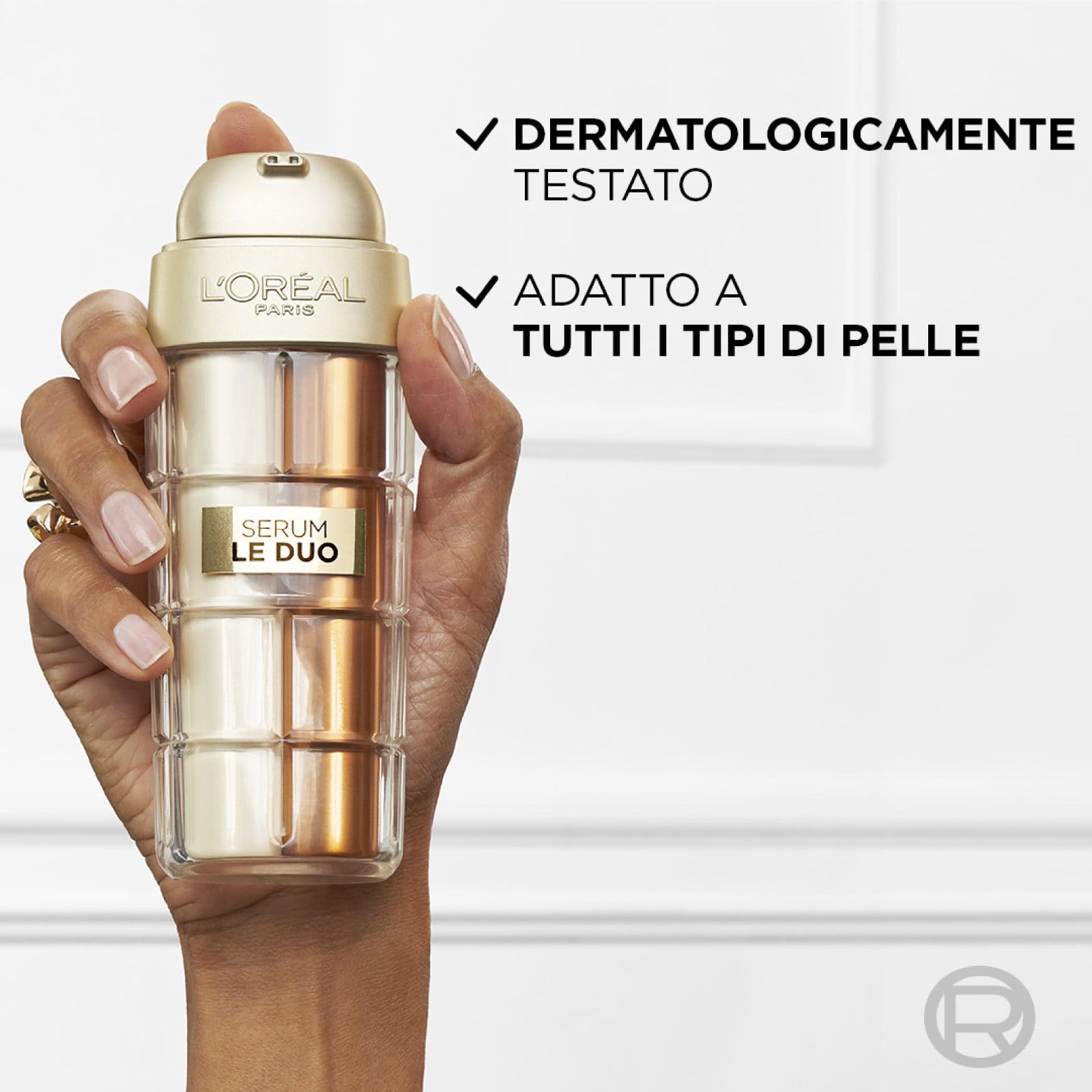L'Oréal Paris Age Perfect Siero Anti-età Le Duo Illuminante Rassodante con Collagene Vitamine C B3 30ml + Age Perfect Renaissance Cellulaire Crema Viso Rivitalizzante con Neoespiridina Vitamina E 50ml