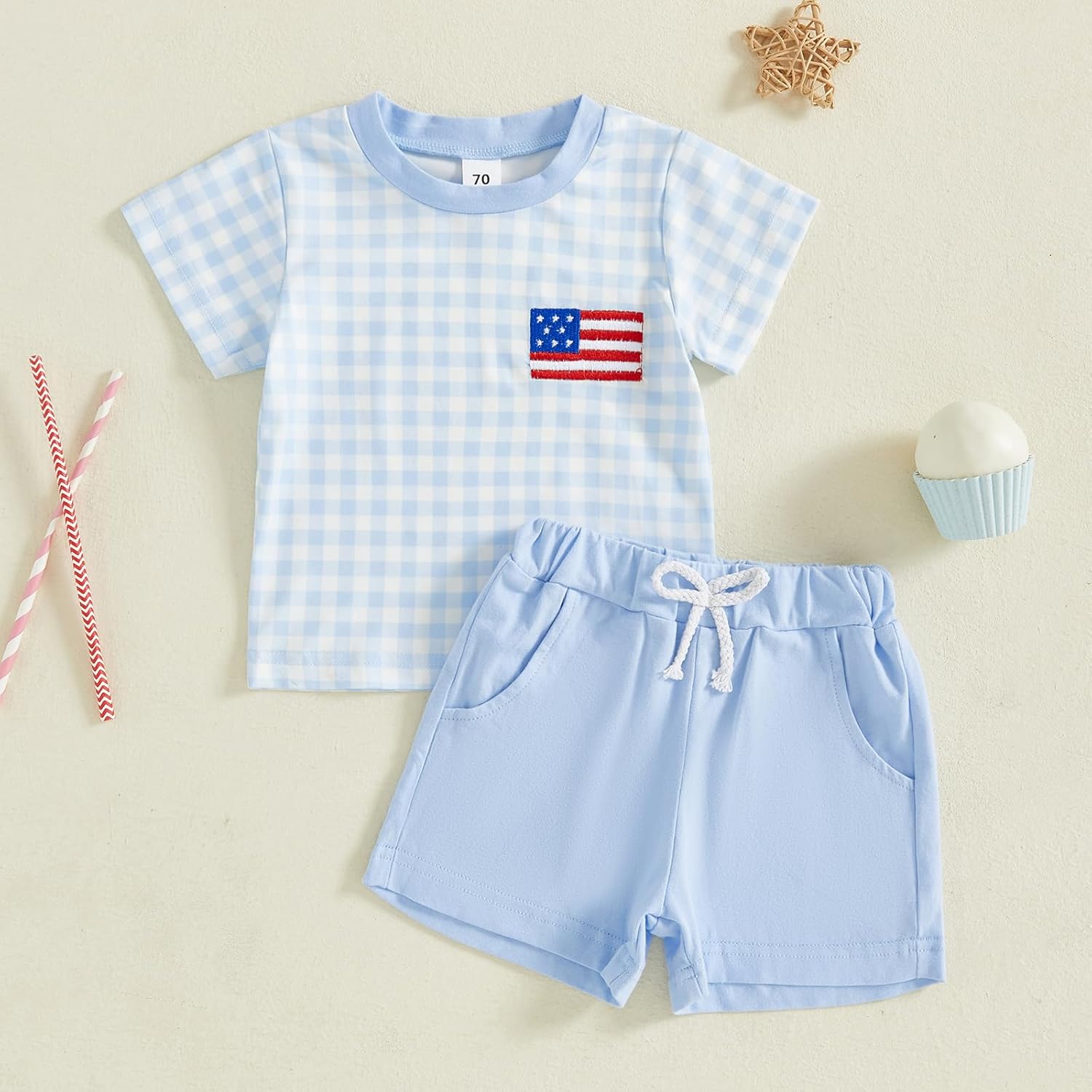 Football Baby Boy Girl Outfit Toddler Rugby Embroidery T Shirt Top Shorts Football Outfits Cute Summer Clothes - Image 2