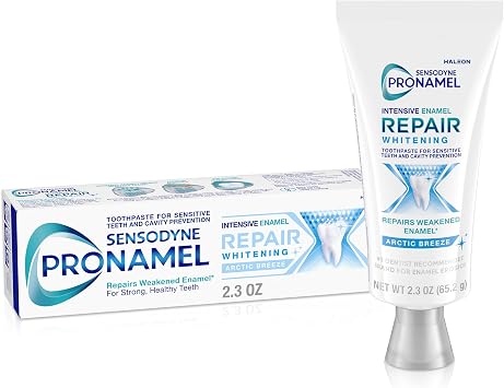 Sensodyne Pronamel Intensive Enamel Repair Whitening Toothpaste, 2.3 Ounces | For Sensitive Teeth and Cavity Protection, Whitening Toothpaste to Strengthen Enamel, Arctic Breeze, SLS Free