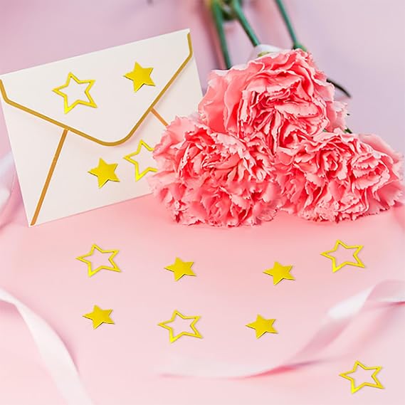 Werich Gold Star Confetti Glitter Sprinkles for Party Table Scatters Decoration Birthday Baby Shower Wedding Party Decor- Shiny, PVC Five-Pointed Stars