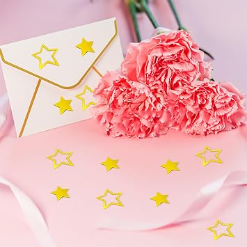 Werich Gold Star Confetti Glitter Sprinkles for Party Table Scatters Decoration Birthday Baby Shower Wedding Party Decor- Shiny, PVC Five-Pointed Stars