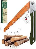 Vista 11 de LAGOM Sierra plegable de campamento para cortar ramas, hoja recta de 8.2" Acero SK5, mango ergonómico, uso con una mano, bloqueo seguro