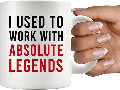 Miniatura 7 de Panvola Taza de café con texto en inglés "I Used To Work With Absolute Legend Coworker Retirement New Job Goodbye Workplace Office Colleague" (11 oz)