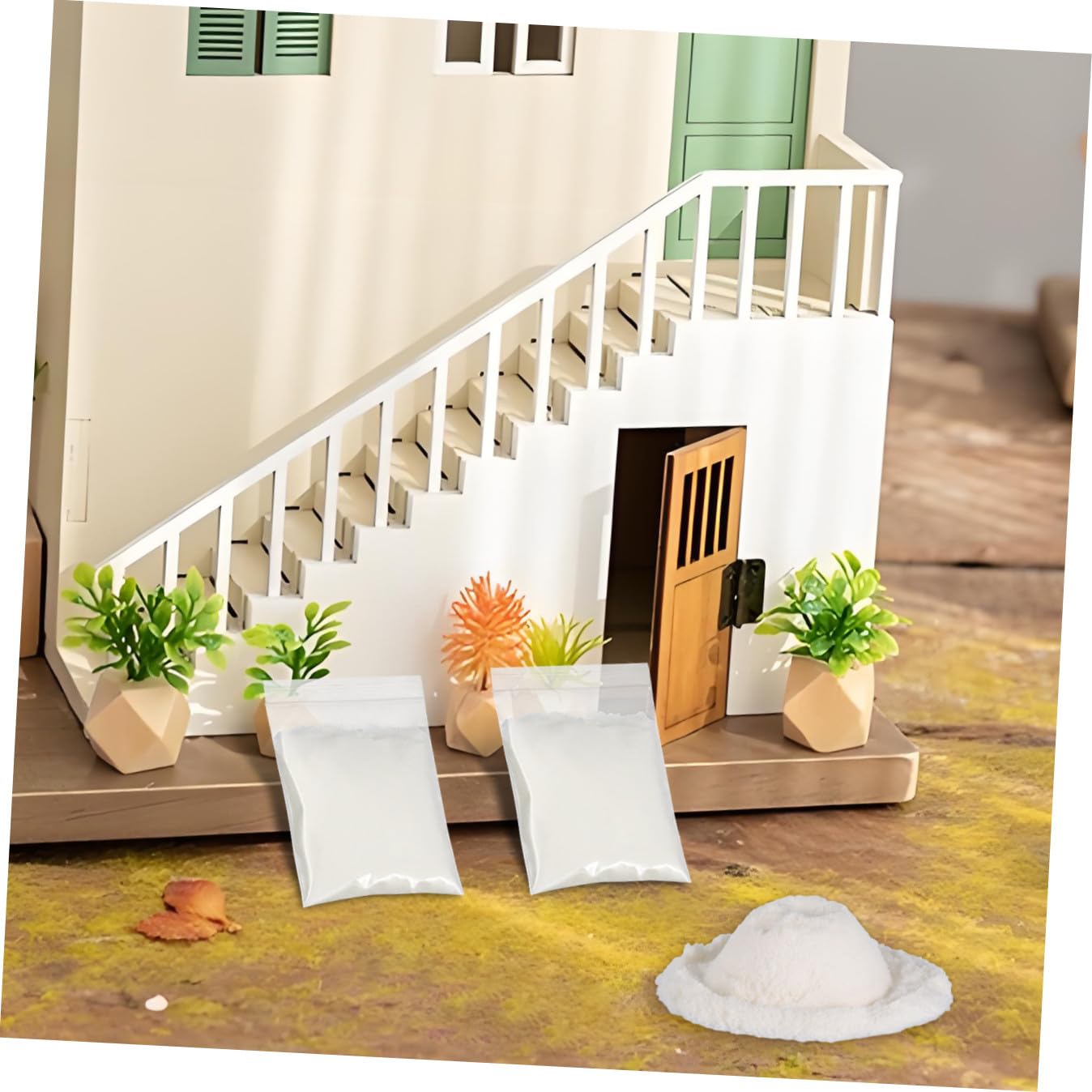 DOITOOL Mortier Miniature et Mini Ciment Adhésif, 20 Sachets pour Collage de Petites Briques et Création de Fondations Miniatures en Loisirs DIY