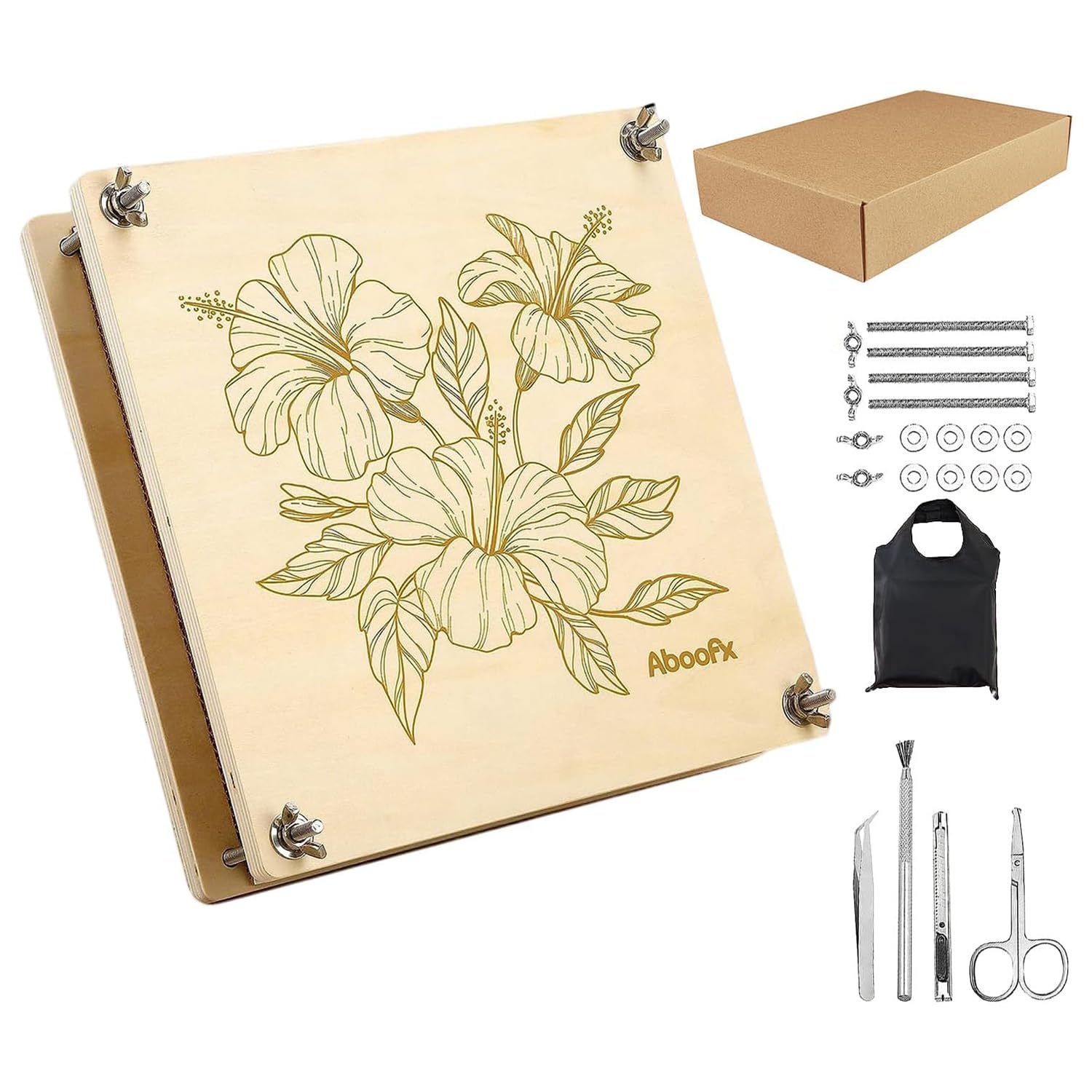 Xheanxu Large Flower Press for Adults Kids, Craft Kits for Adults UK, Creative DIY Flower Pressing Kit, 10 Layers DIY Wooden Flowers Pressing Kits, Arts and Crafts for Adult, Flowers Gifts for Women