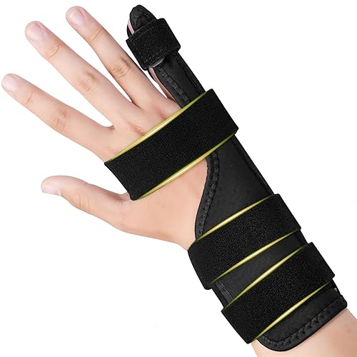 Miniatura 9 de Soporte de férula de dedo meñique, soporte metacarpiano para dedo meñique, dedo gatillo, tendinitis (mediano)