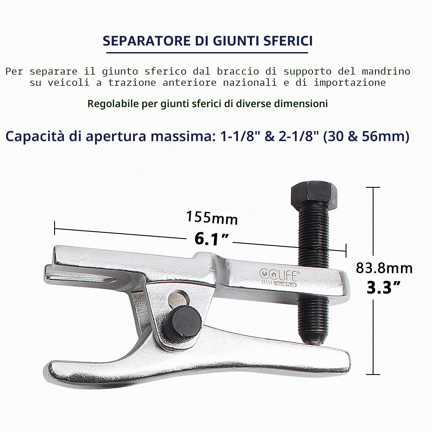 CCLIFE 5 Pezzi estrattore giunti sferici estrattore Set Strumento di Rimozione universale Strumento di Rimozione del giunto sferico