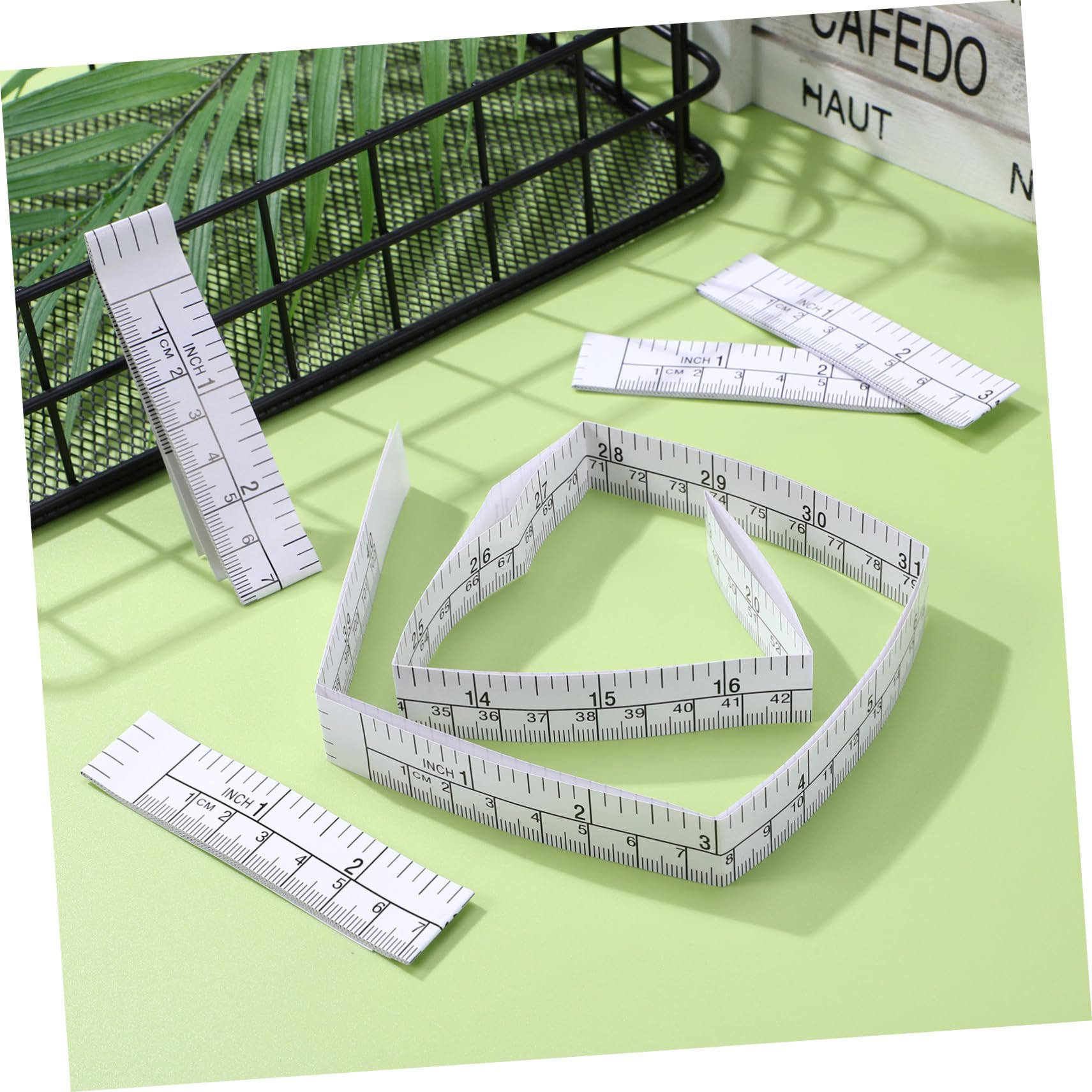 DOITOOL 25 Piezas Regla De Papel Graduada De Cinta Métrica Desechable Para Heridas Cinta Métrica De Papel Flexible Para Manualidades y Mediciones Corporales