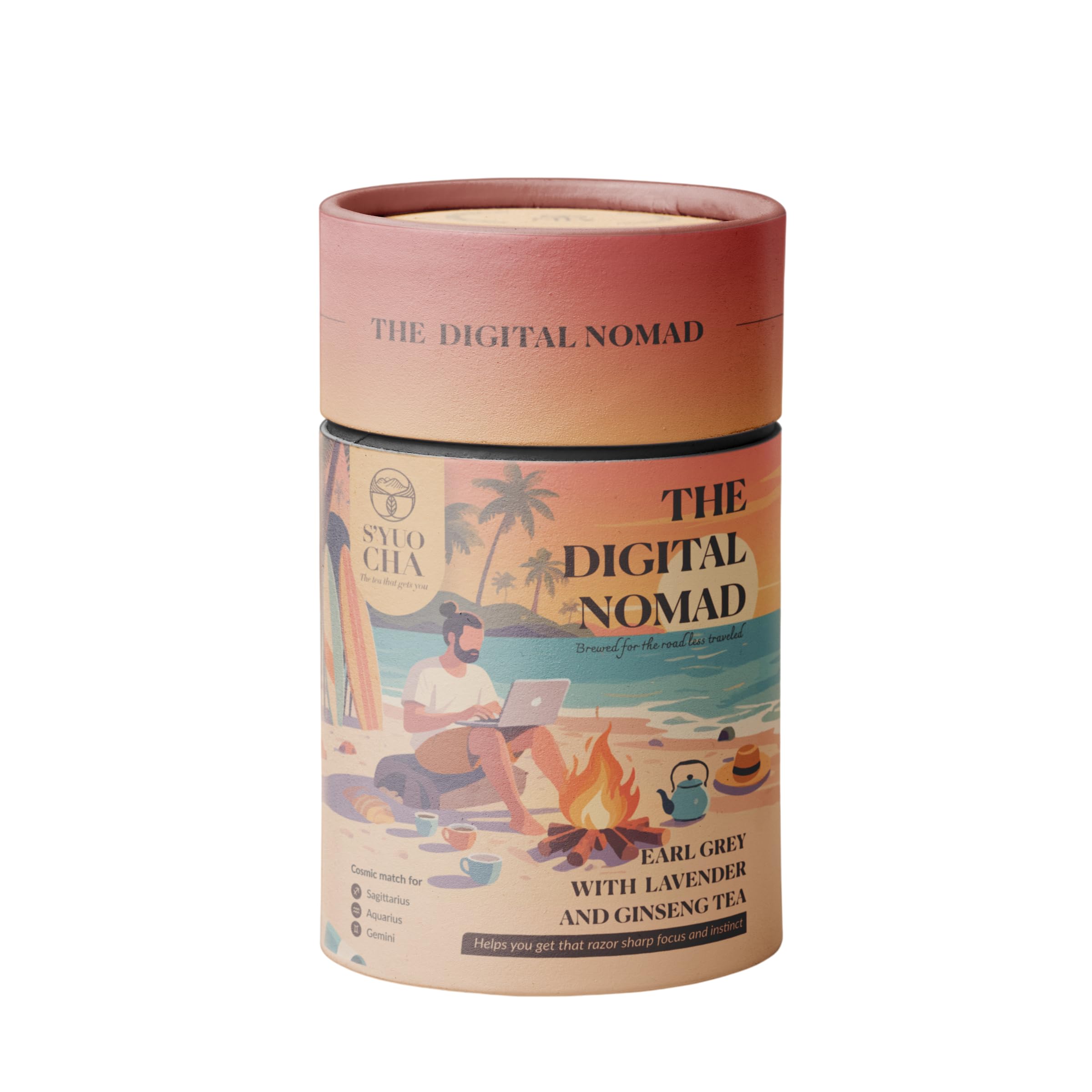 S'YUO CHA Earl Grey Lavender Ginseng Tea | Bergamot, lavender & ginseng blend | Aromatic focus tea for sharpness & wellness | 50g (30 Cups)-image-36