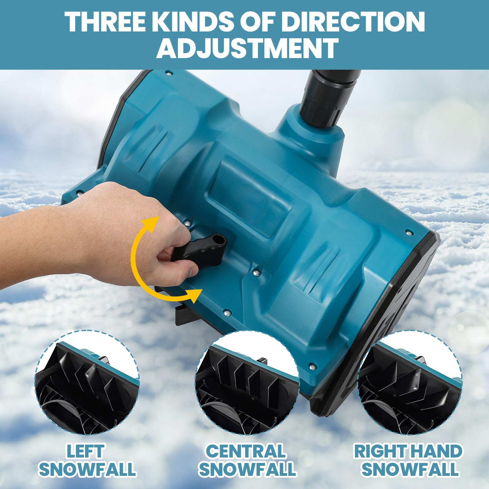 Chasse - Neige avec Batterie, Chasse - Neige Manuel électrique,Chasse - Neige Large 33CM, Petit Outil De Chasse - Neige Domestique,Outil De Chasse - Neige De Route (2 Battery)