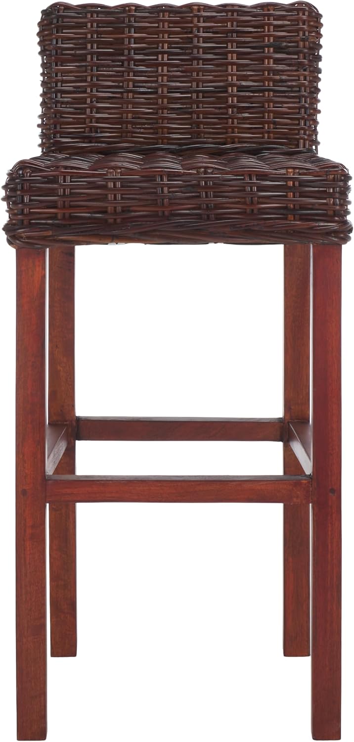 Safavieh Home Collection Cypress Cappuccino Wicker 30-inch Bar Stool