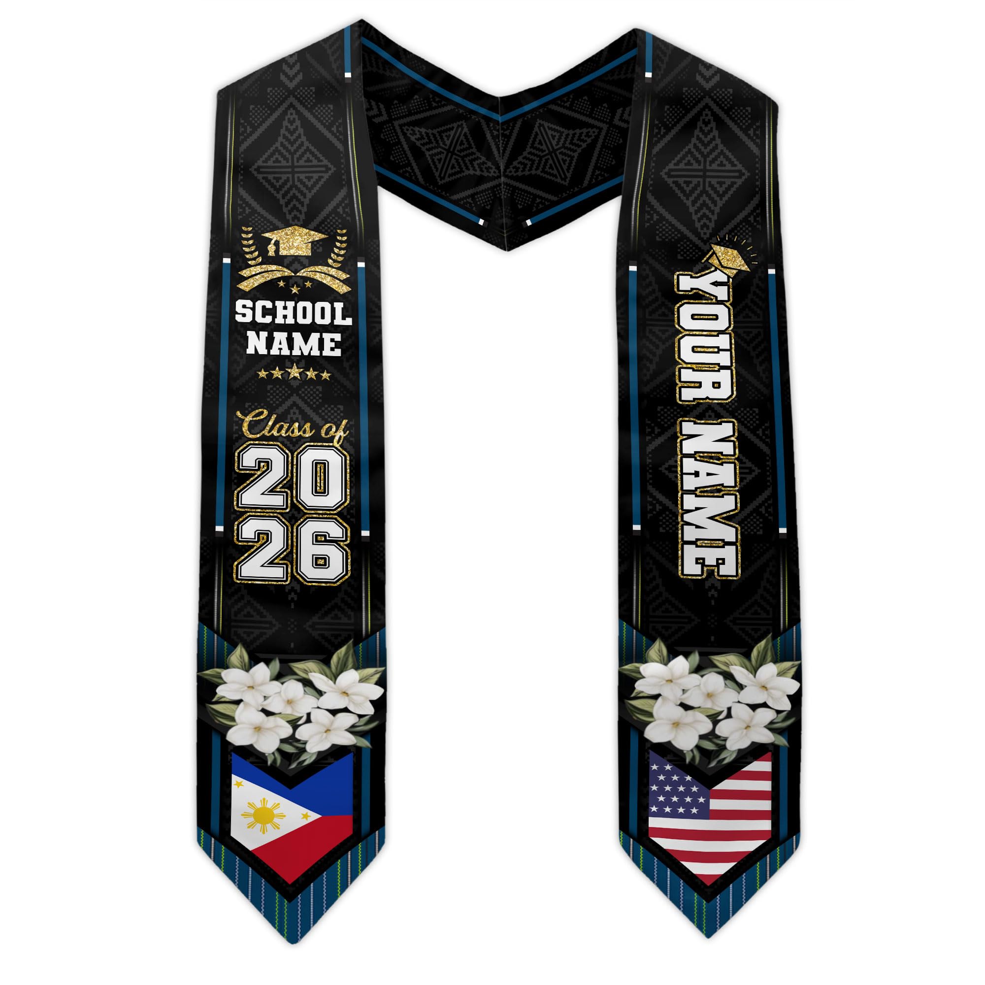 Customize Filipino Graduation Sash, Philippines Graduation Stole, Philippine Graduation Sash 2025