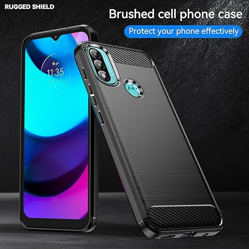 Miniatura 7 de Asuwish Funda de teléfono para Moto E20E30E40 con cubierta protectora de pantalla de vidrio templado y accesorios de celda, goma de silicona TPU
