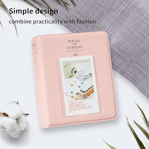 Miniatura 4 de Álbumes de fotos, 2 unidades Goodsnetic de 64 bolsillos para Fujifilm Mini 7s 8 8+ 9 25 26 50s 70 90, libro de fotos para PIC-300PZ2300, rosa y azul