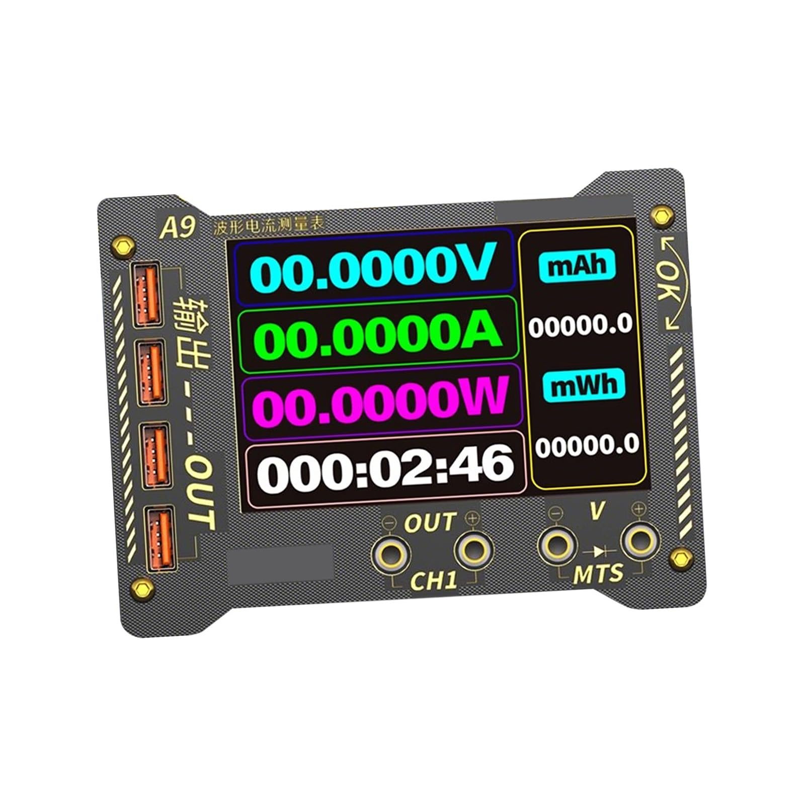 Professional Waveform Current Voltages Meter Measurement Featuring 0.01s Diode Scan and 8A Current Detection Capability Transportable Potential Meter