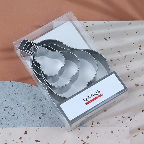 Miniatura 5 de Juego de cortadores de galletas de pera - 5", 4", 3", 2" - 4 piezas - Acero inoxidable