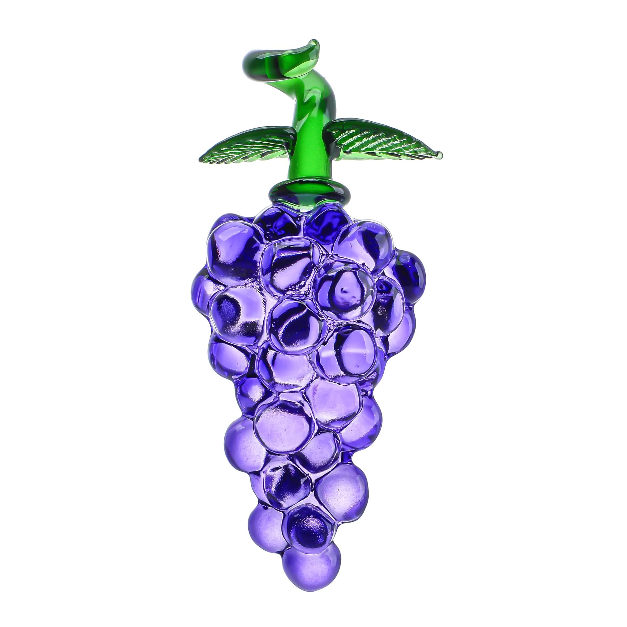 ぶどう置物　アンティーク　Antique Grape Figurine Amazon.com: KRISININE Handmade Glass Purple Grape Figurine
