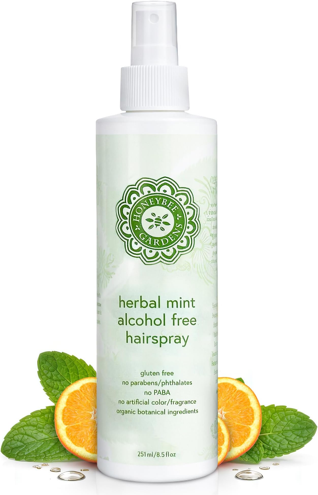 Alcohol-Free Hair Spray, Herbal Mint, Non-Aerosol Strong Hold, 8.5 fl oz