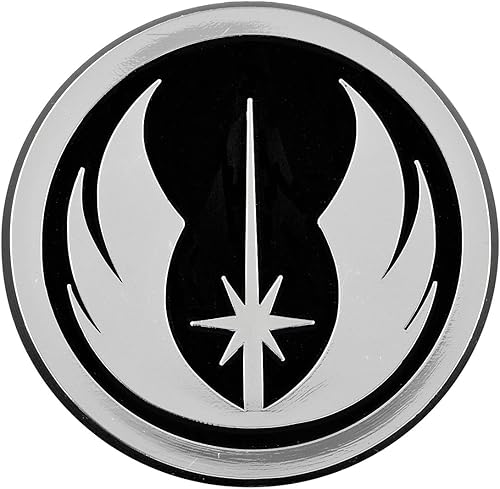 Logotipo cromado para auto inspirado en la orden Jedi de 3 pulgadas