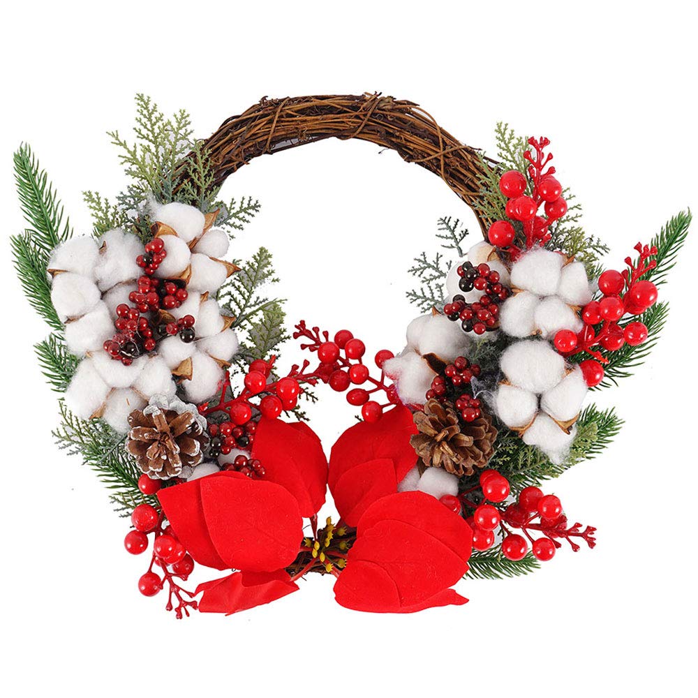 Amazon.co.jp: Christmas Wreath, Christmas Ornament, Entrance