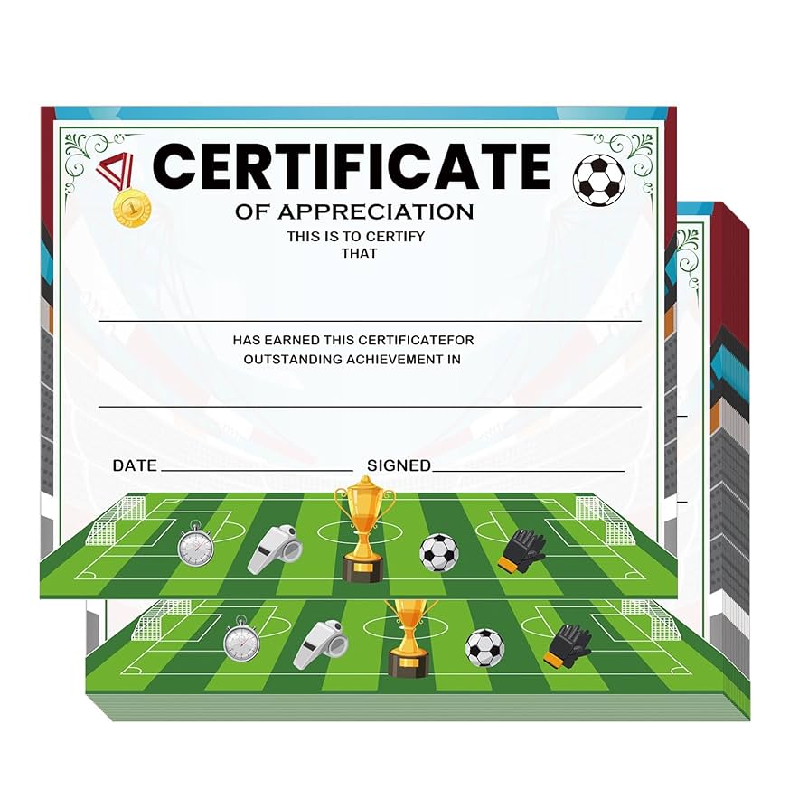 amazon-com-pop-resin-25-pack-soccer-award-certificates-end-of-season-soccer-team-awards-8-5-x-11-inch-soccer-ceremony-certificate-of-appreciation-for-coach-teacher-and-kids-soccer-office-products for Free Soccer Award Certificates Printable Amazon.com : Pop Resin 25 Pack Soccer Award Certificates End of Season Soccer Team Awards 8.5 x 11 Inch - Soccer Ceremony Certificate of Appreciation for Coach Teacher and Kids (Soccer) : Office Products for Free Soccer Award Certificates Printable