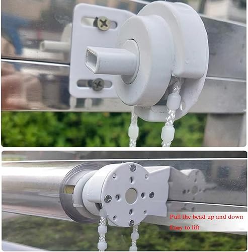 Miniatura 4 de SHUGUANGGUDE Persianas enrollables transparentes impermeables transparentes de plástico de PVC transparente persianas enrollables impermeables a