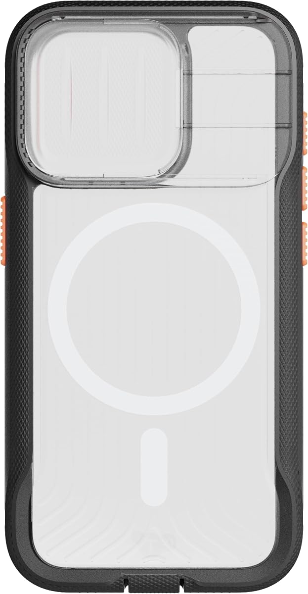 Funda Evo Max para iPhone 15 Pro - Compatible con MagSafe - Funda de protección contra impactos - Cordones incluidos - Negro activo