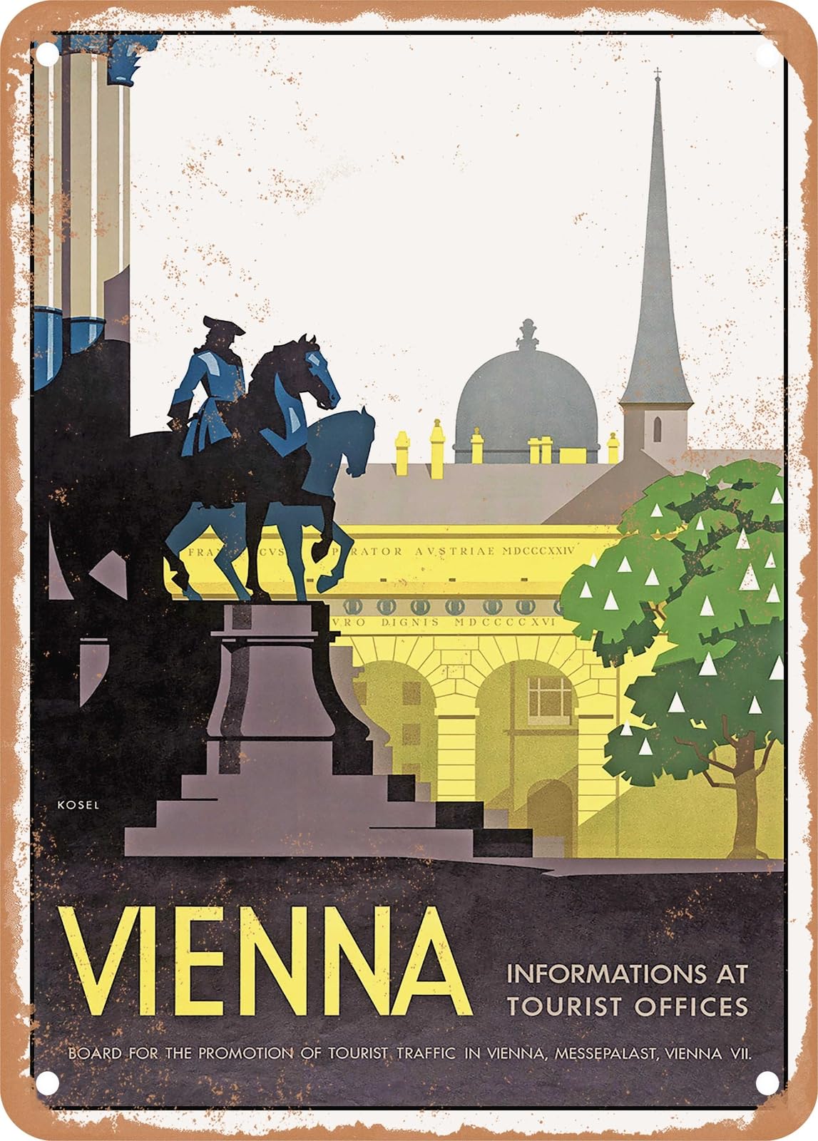 METAL SIGN - 1936 Vienna Vintage Ad home decor