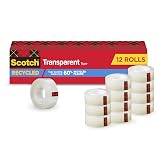Scotch Transparent Greener Tape, 12 Rolls, 3/4 x 900 Inches, Boxed – view 1