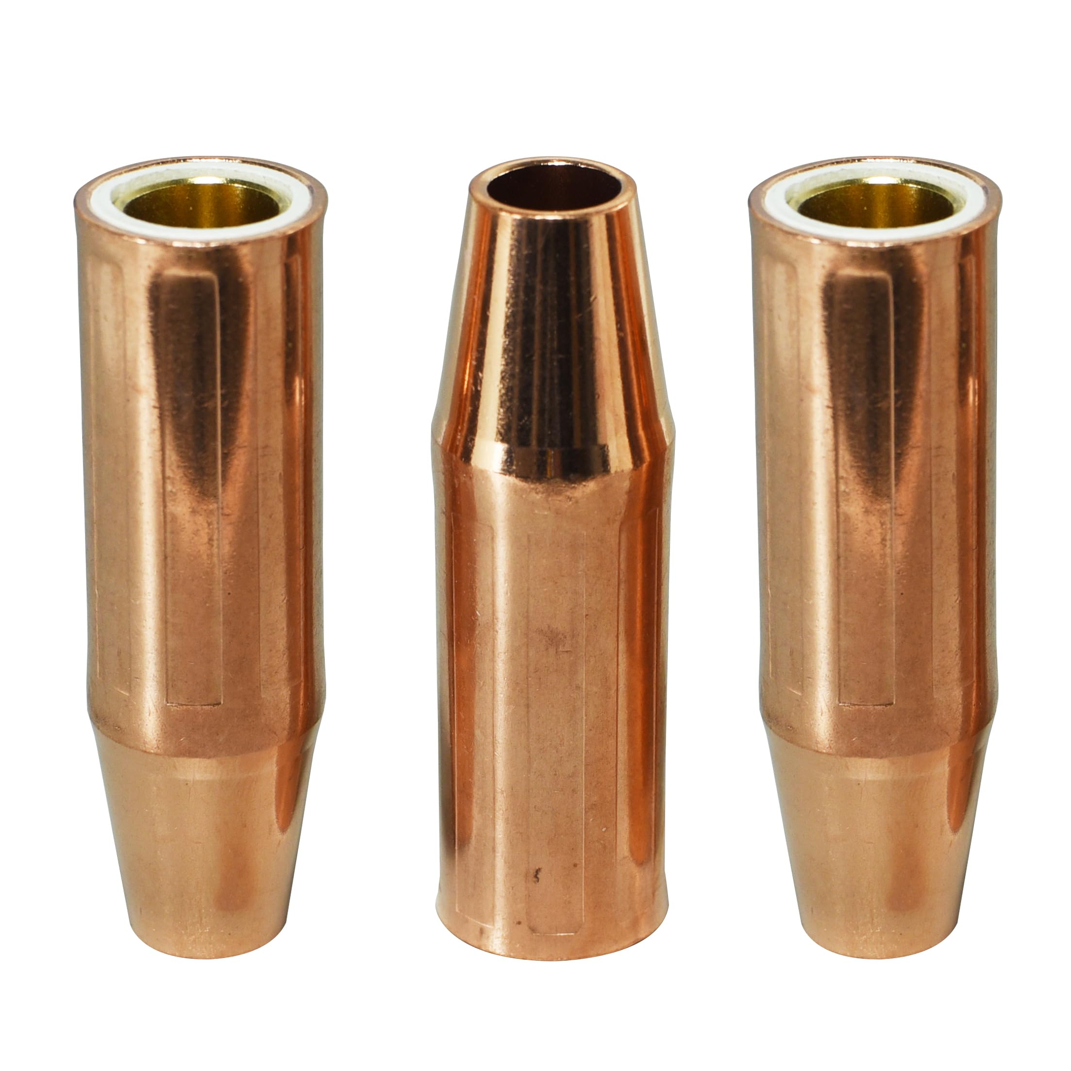 RIVERWELD MIG Welding Torch Gun Gas Nozzle Flush 23-50F 1/2" 12.7mm Orifice for Tweco No.3, Spray Master Heavy Duty and Lincoln Magnum 300A Pack of 3