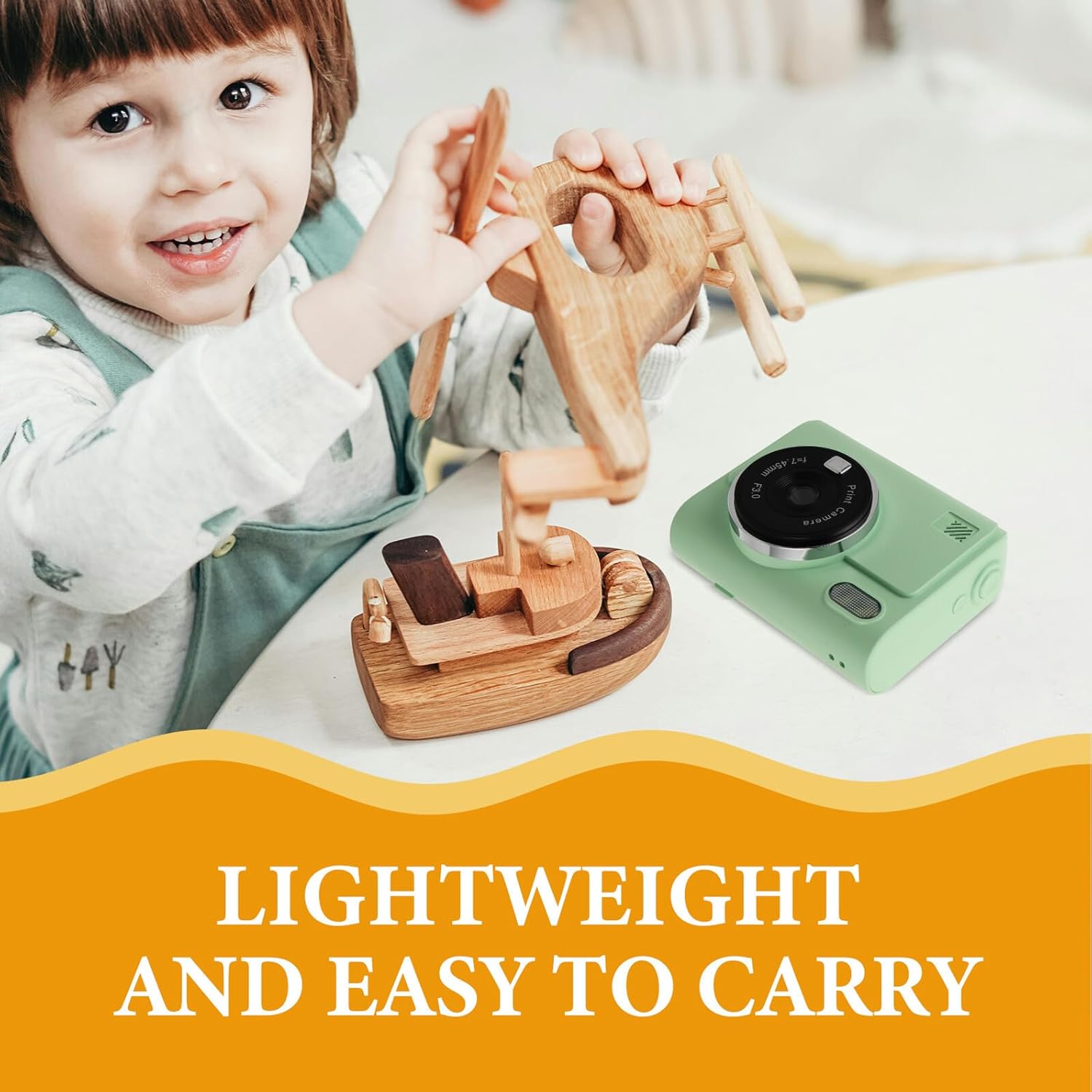 キッズインスタントプリントカメラ 向けミニデジタルカメラ 簡単操作で初めての写真撮影に カラフルで持ちやすい設計 パーティー