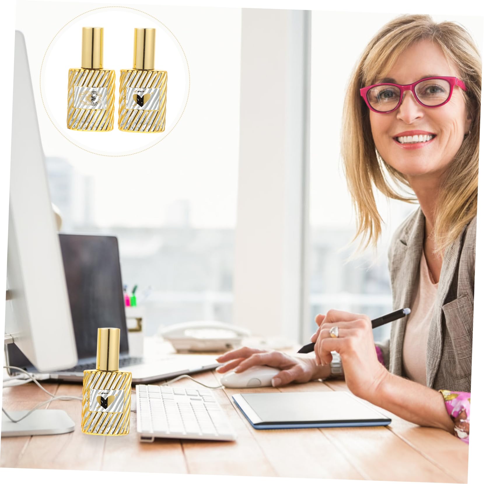 FRCOLOR 3 Set Di Contenitori Per Profumi Da Viaggio Riutilizzabili Contenitori Per Bottiglie Da Viaggio Comprimibili Mini Dispenser Di Profumo Per Campeggio 2 Pezzi * 3
