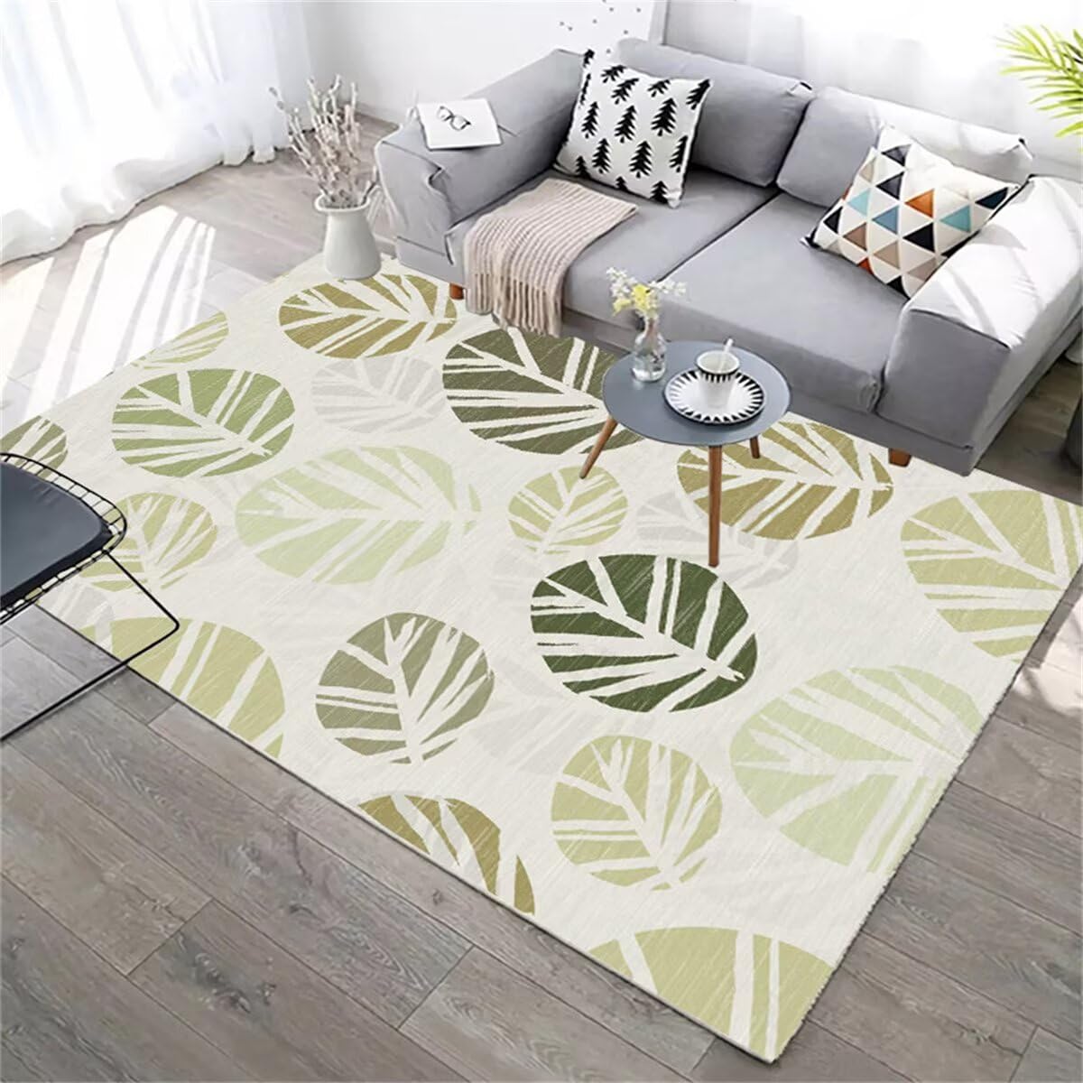 Tapis carré 100x160cm gris vert afin d'habiller et isoler les sols