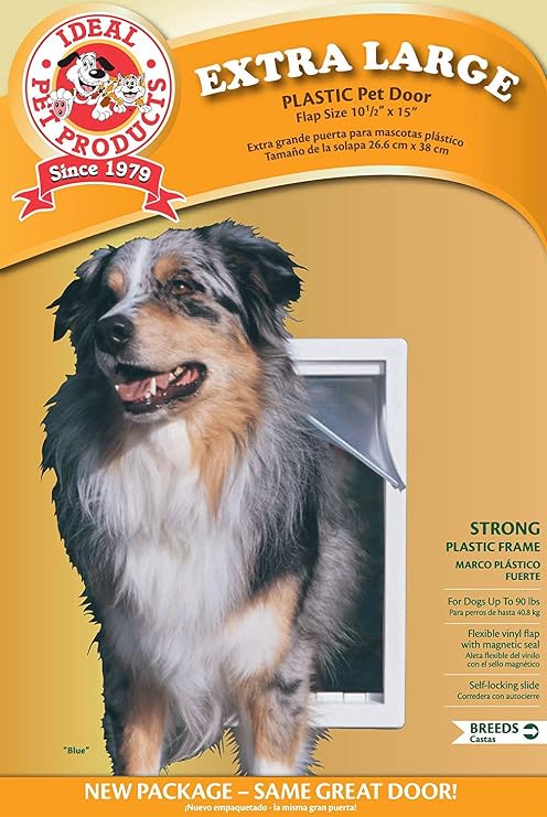 Ideal Pet Products Original Pet Door with Telescoping Frame, Extra-Large, 10.5 x 15 Flap Size