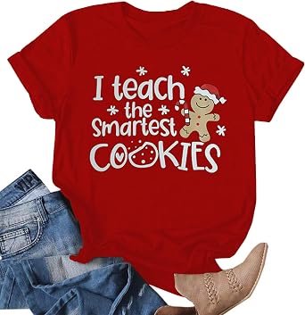 Merry Christmas Shirts Women Xmas Holiday Tshirt Letter Christmas Tree Print Casual Short Sleeve Tops Tees