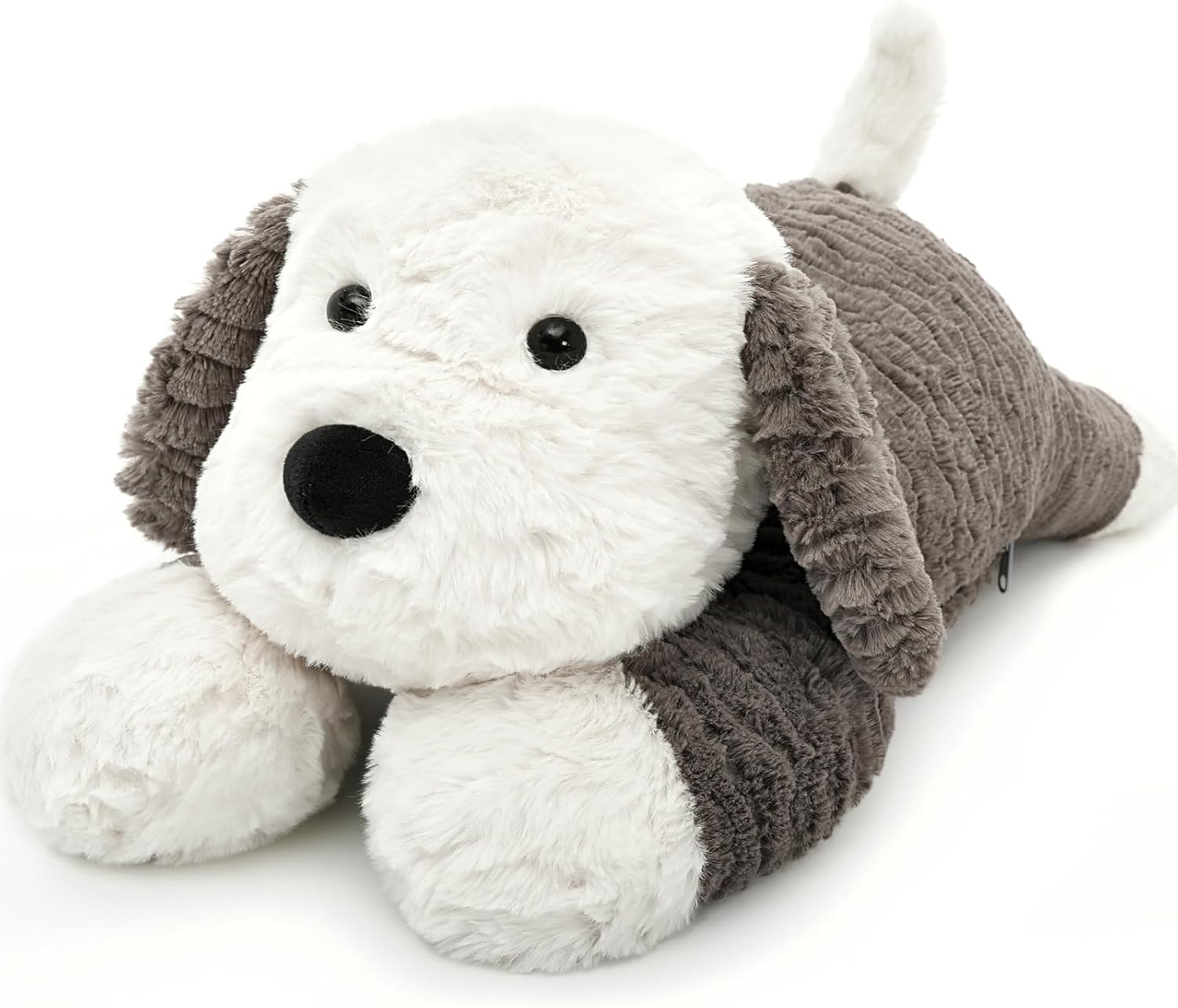 MaoGoLan 4lbs Weighted Dog Stuffed Animal for Anxiety Adults Kids Hugging Pillow, Microwavable Plush Stuffed Animal with Removable Heating/Cooling Pad, 24 inch