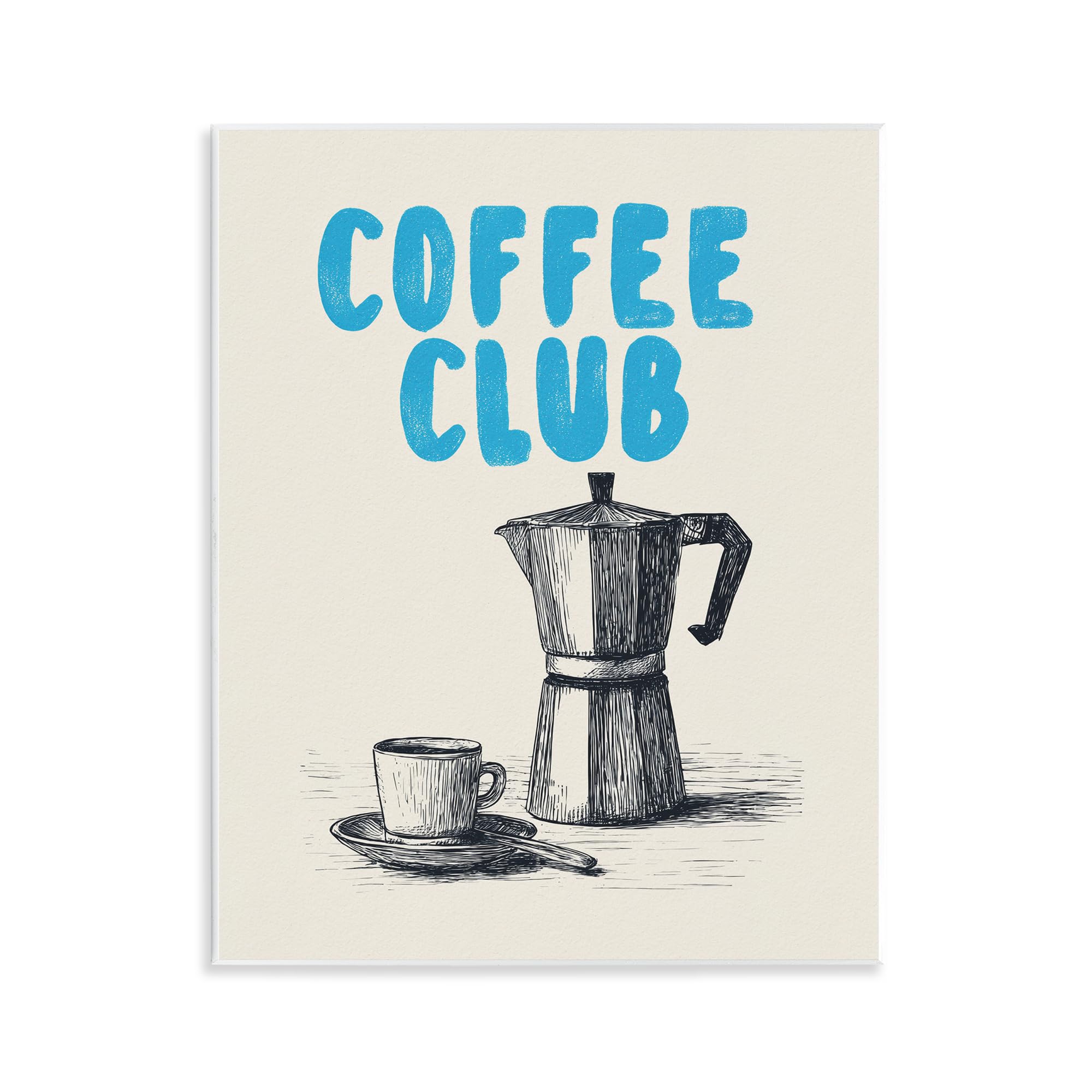 Stupell Industries Unframed 'Coffee Club Retro Drawing', Wall Plaque Art, 11 X 14 Inches, Easy To Hang And Sturdy, Made In Usa, By Andreas Magnusson