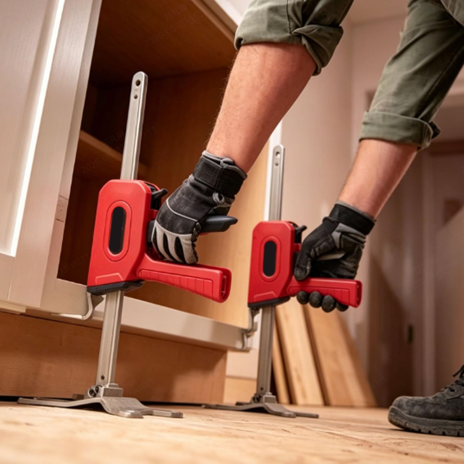 Sorandy 2 Stück Handhubwinden-Werkzeug, 150kg Belastung Schwerlast-Möbelheber, Manueller Schrank-Hebewerkzeug, Handbetätigtes Hubwerkzeug für Türen Holzbearbeitung Bauwesen