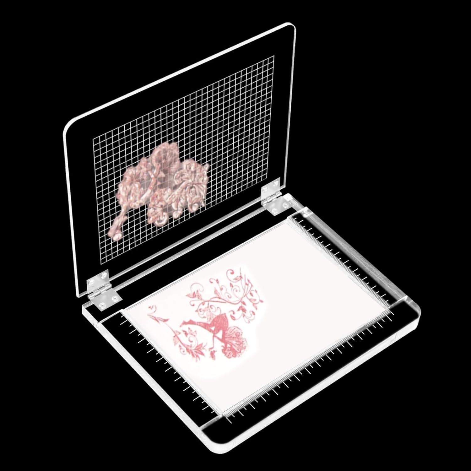 Large Clear Stamp Blocks with Grid and Measurement, Acrylic