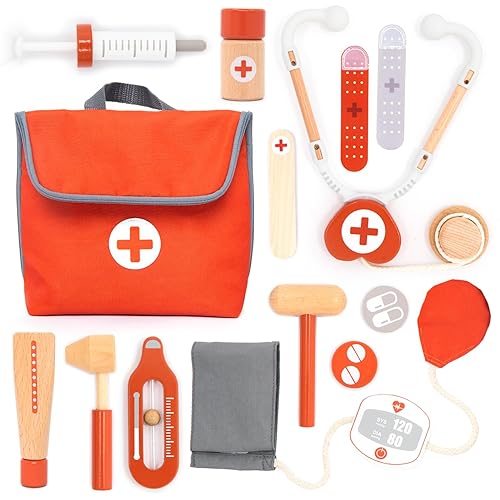 UMU® Mini Malette Docteur Enfant en Bois – Kit Médecin