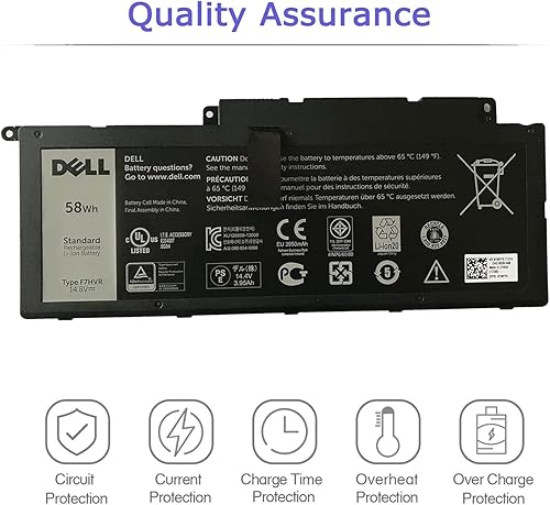 Miniatura 6 de DELL F7HVR - Batería para portátil Dell Insprion 14 7437 Dell Inspiron 15 7537 Series Dell Insprion 17 7737 Series F7HVR JR9TD Y1FGD 62VNH 062VNH